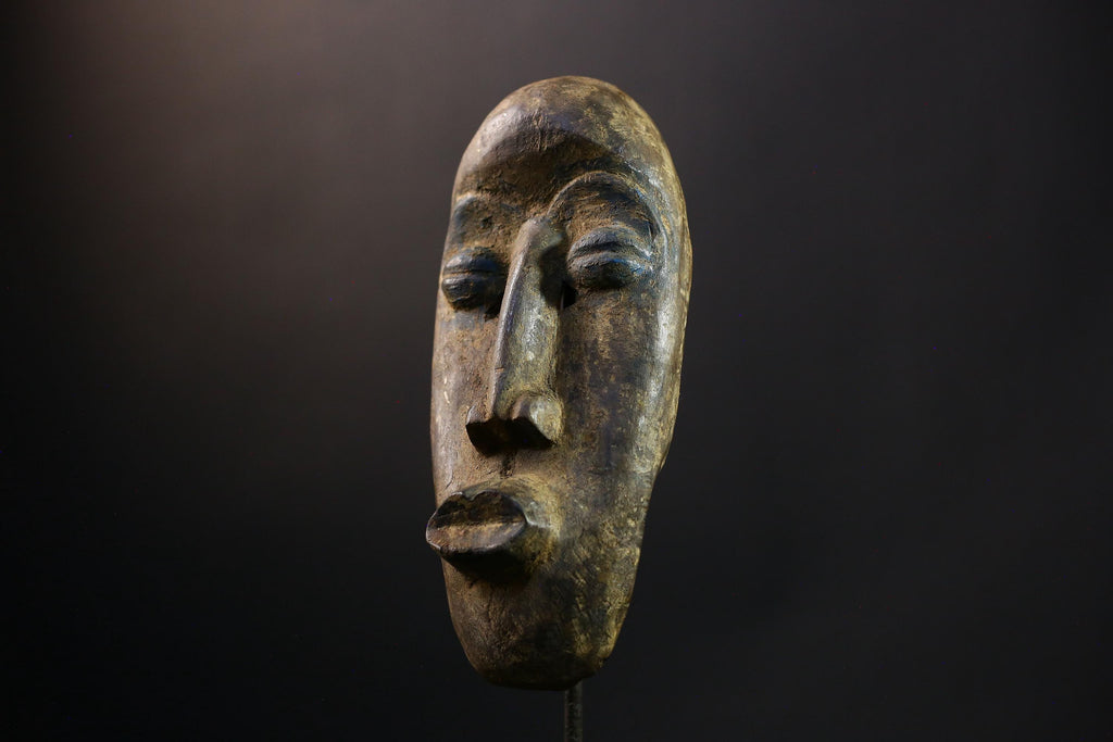 African Mask - Dan Zakpei Tribal Ethno Art - Primitive Classic Collectible Sculpture for Unique Home Decor and Cultural Display-G3792