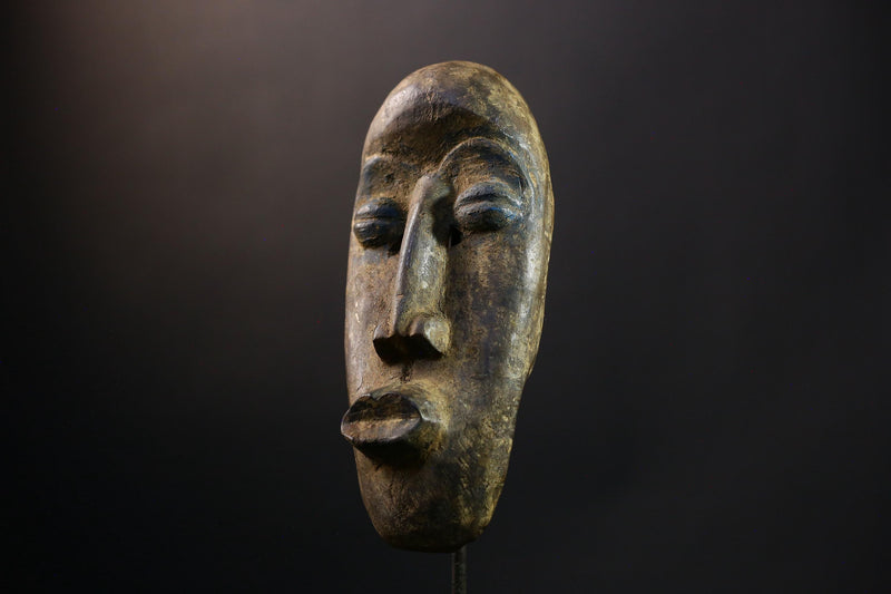 African Mask - Dan Zakpei Tribal Ethno Art - Primitive Classic Collectible Sculpture for Unique Home Decor and Cultural Display-G3792