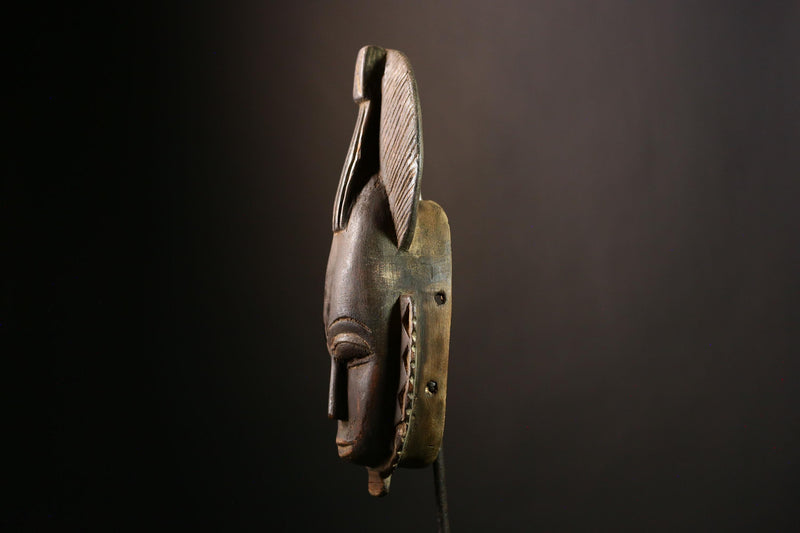 African Baule Mask Handcrafted Wall Art | Unique Home Decor | African Masks for Wall | Cultural Sculpture for Collectors-G4037