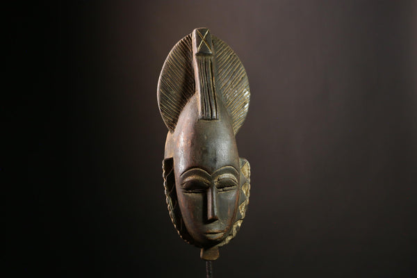 African Baule Mask Handcrafted Wall Art | Unique Home Decor | African Masks for Wall | Cultural Sculpture for Collectors-G4037