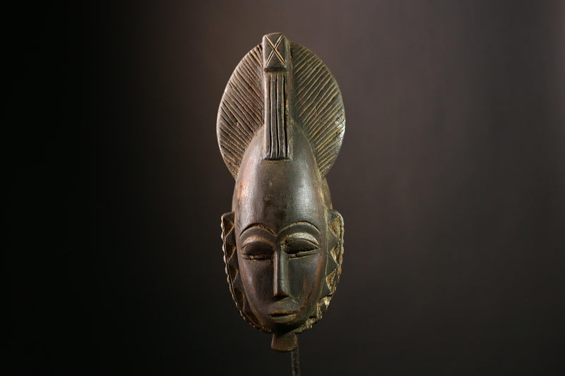 African Baule Mask Handcrafted Wall Art | Unique Home Decor | African Masks for Wall | Cultural Sculpture for Collectors-G4037