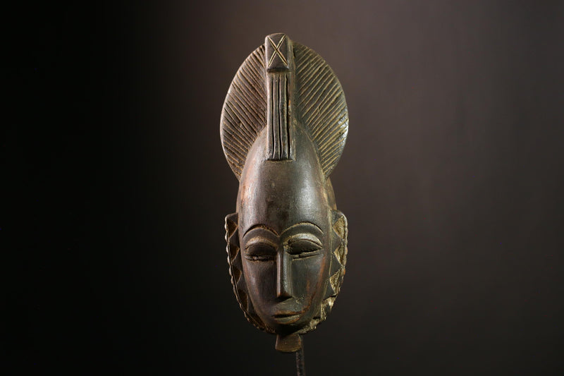 African Baule Mask Handcrafted Wall Art | Unique Home Decor | African Masks for Wall | Cultural Sculpture for Collectors-G4037