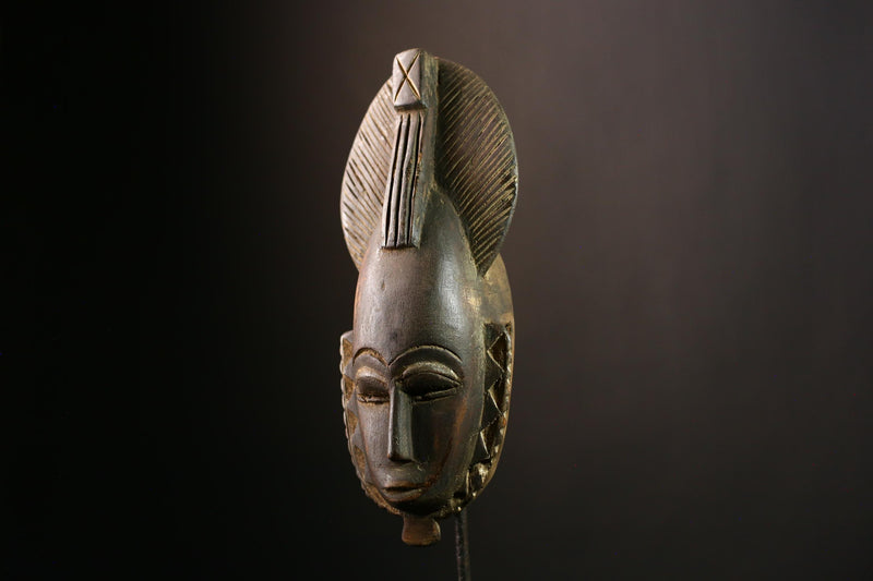 African Baule Mask Handcrafted Wall Art | Unique Home Decor | African Masks for Wall | Cultural Sculpture for Collectors-G4037