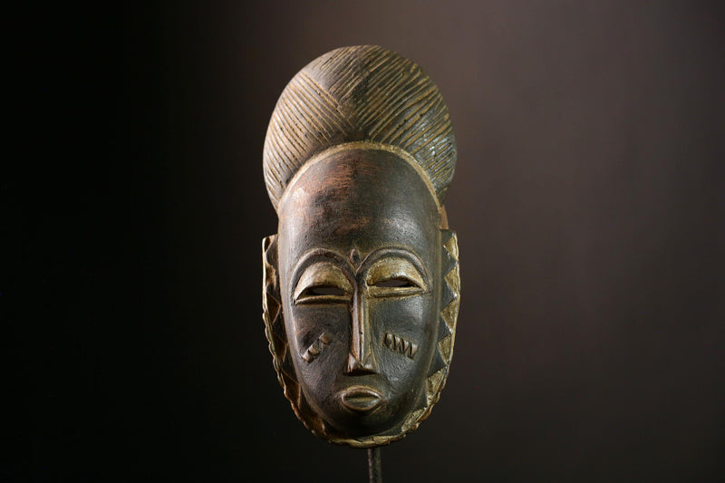 African Baule Mask Handcrafted Wall Art | Unique Home Decor | African Masks for Wall | Cultural Sculpture for Collectors-G4035