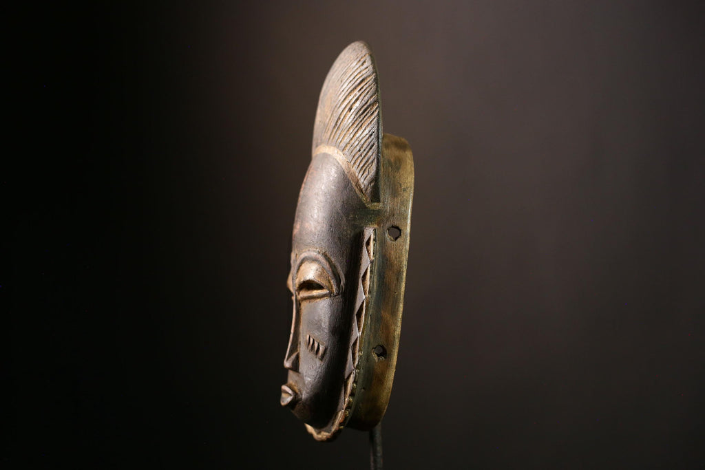African Baule Mask Handcrafted Wall Art | Unique Home Decor | African Masks for Wall | Cultural Sculpture for Collectors-G4035