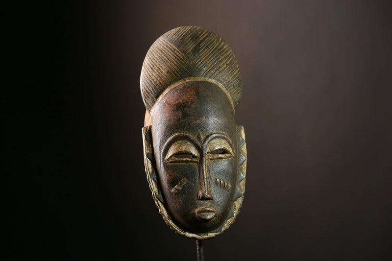 African Baule Mask Handcrafted Wall Art | Unique Home Decor | African Masks for Wall | Cultural Sculpture for Collectors-G4035