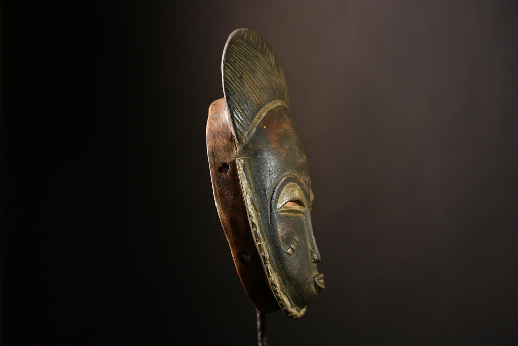 African Baule Mask Handcrafted Wall Art | Unique Home Decor | African Masks for Wall | Cultural Sculpture for Collectors-G4035