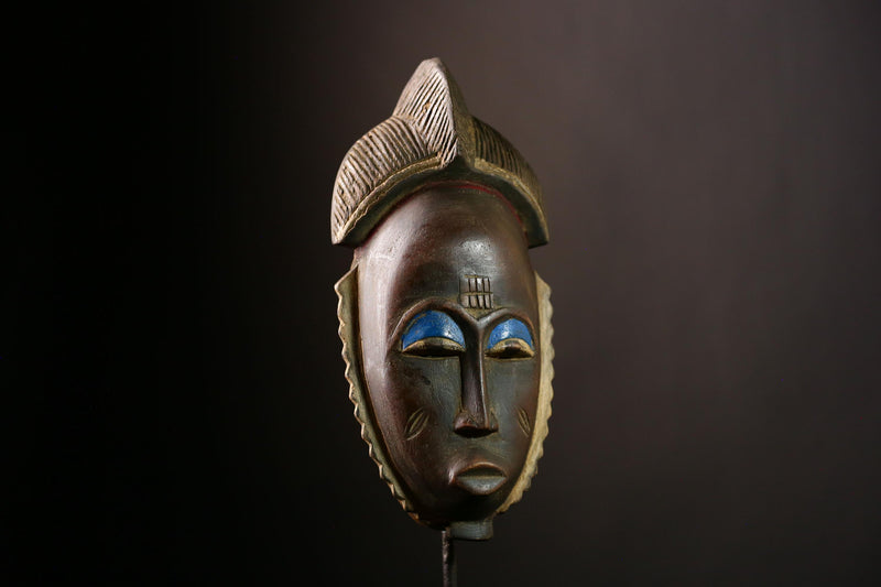 African Baule Mask Handcrafted Wall Art | Unique Home Decor | African Masks for Wall | Cultural Sculpture for Collectors-G4033