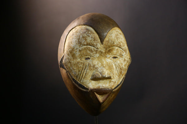 African Mask Igbo Art - Hand-Carved Decorative Sculpture from Nigeria, Unique Ethnic Wall Art for Home Decor, Cultural Heritage Display-6834