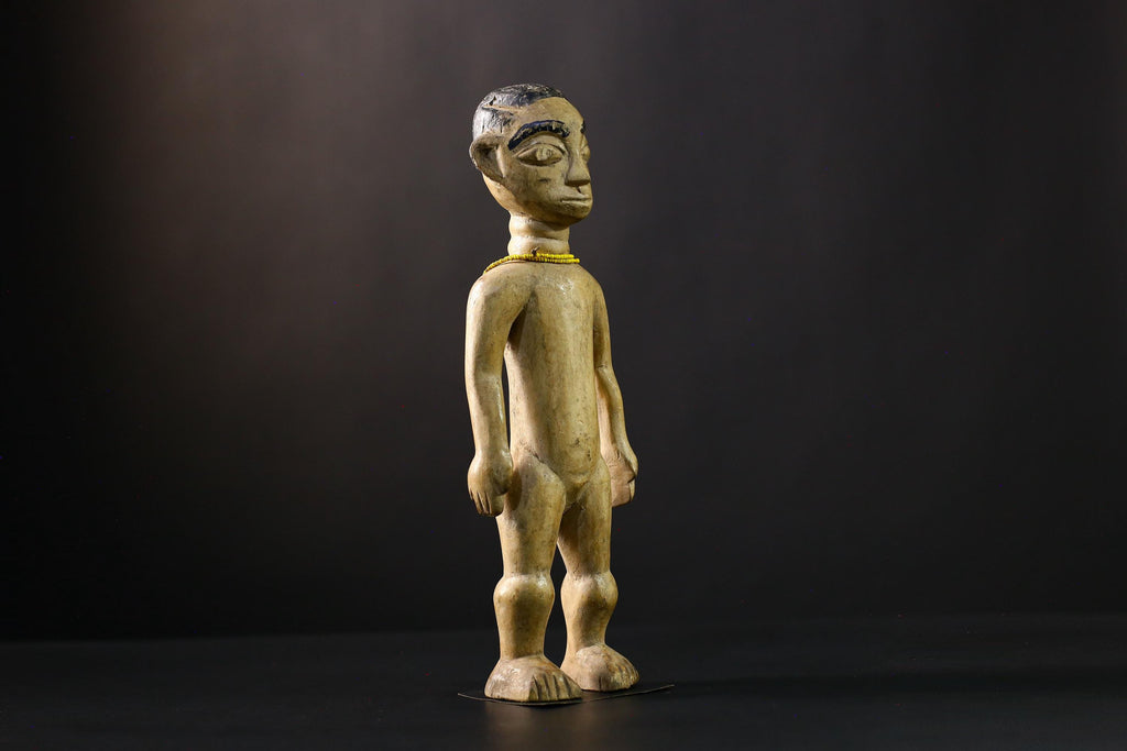 African Figure Igbo Alusi Deity Handcarved Wood Tribal Sculpture Ethnic Collectible Home Accent Piece Authentic Wall Decor Nigerian -6674