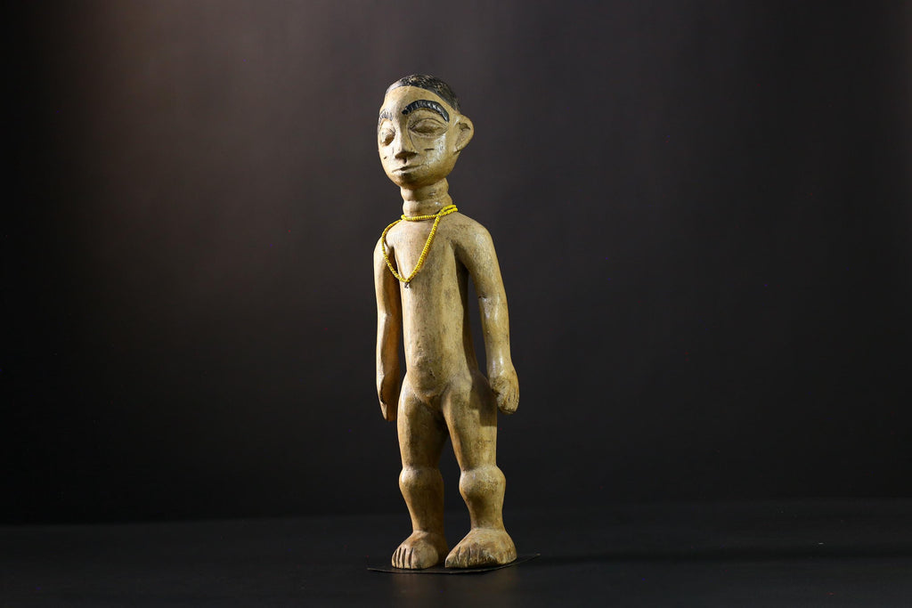 African Figure Igbo Alusi Deity Handcarved Wood Tribal Sculpture Ethnic Collectible Home Accent Piece Authentic Wall Decor Nigerian -6674