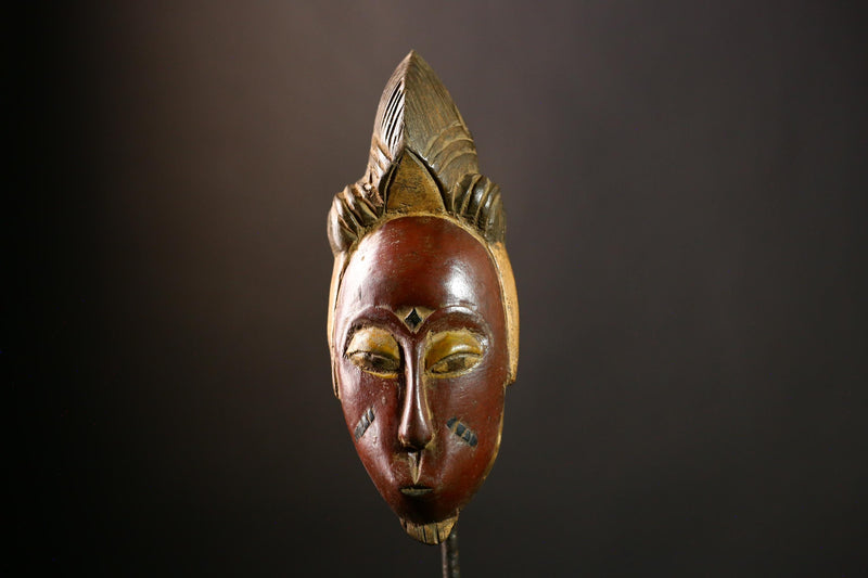 African Guro mask Hand Carved Wooden Tribal Art Face Mask Wall Decor piece-8603