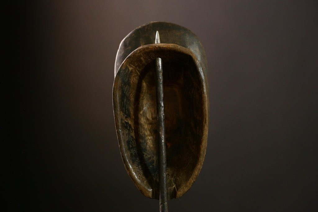 African Baule mask Antique Hand Carved Wooden Tribal Wall Hanging Decor-8614