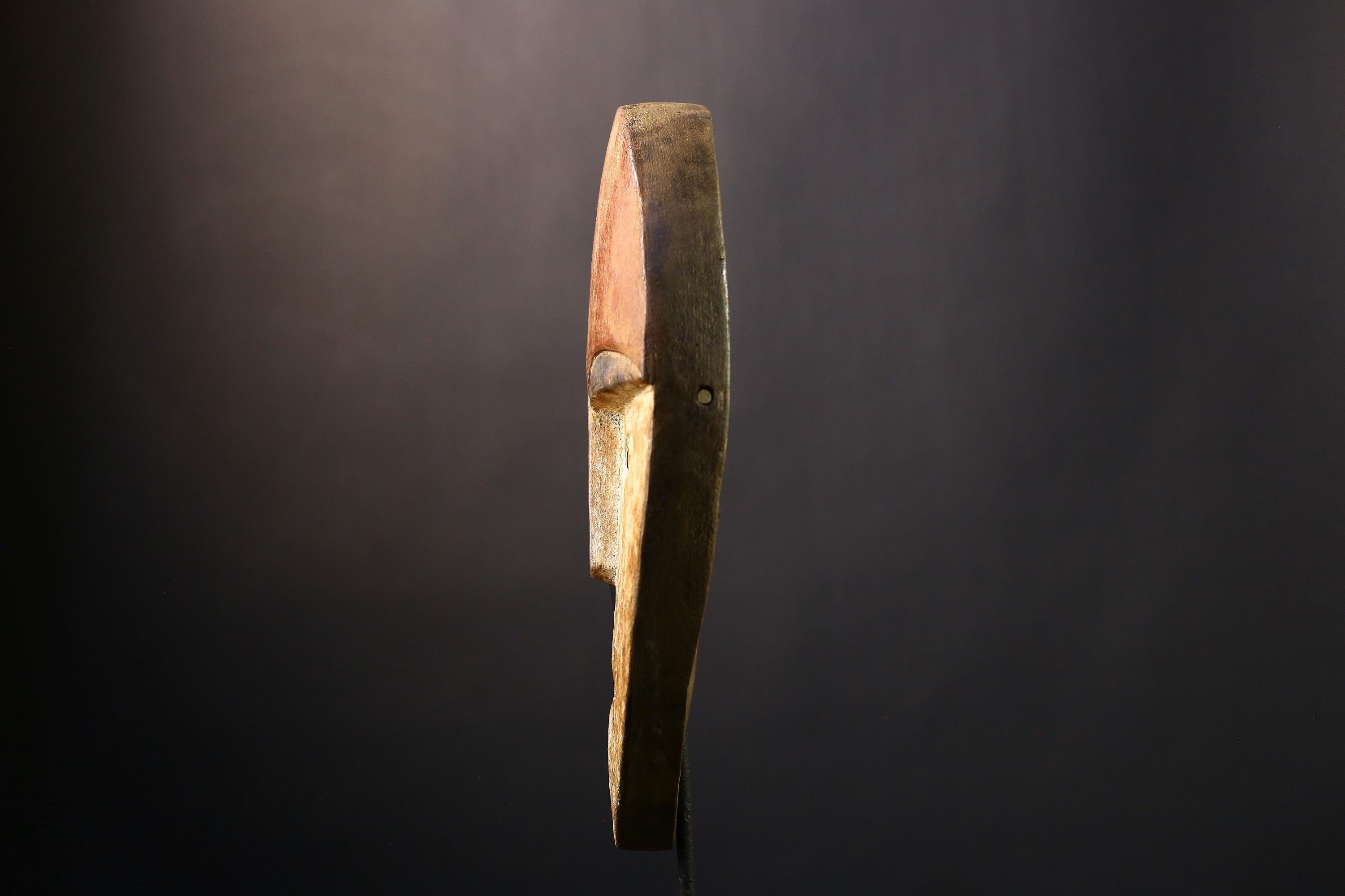 Africa Lega Idimu Mask | Hand-Carved Tribal Mask | Vintage African Wood Sculpture | Authentic Collectible Mask | Ethnographic Art Piece-6836