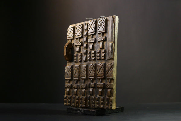 African Granary Door - Vintage Wood Unique Tribal Art Sculpture for Home Decor Ethnic Sculpture-G3886