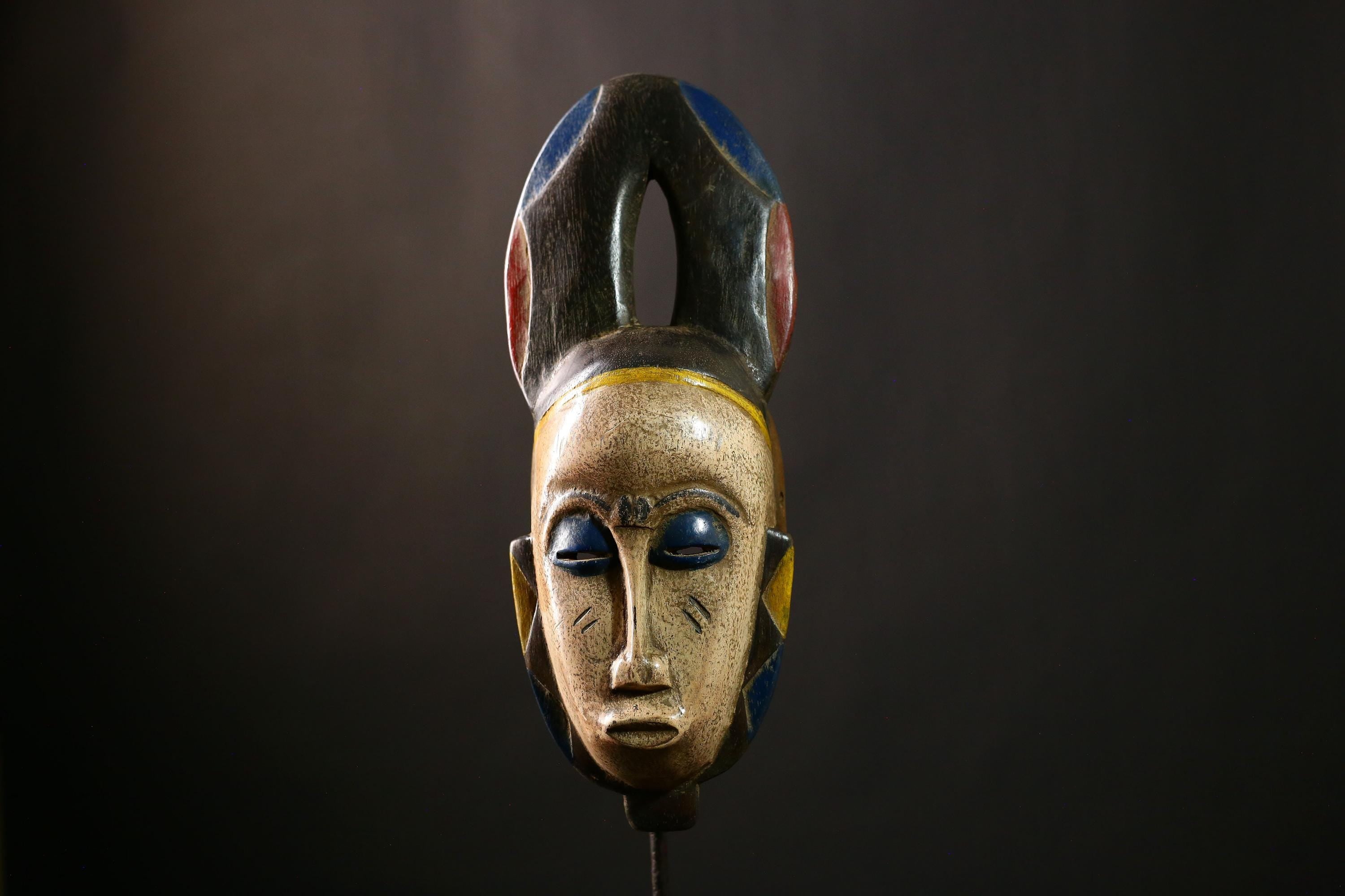 African Baule Mask Antique Tribal Wall Hanging Art Decor African Masks-G4101