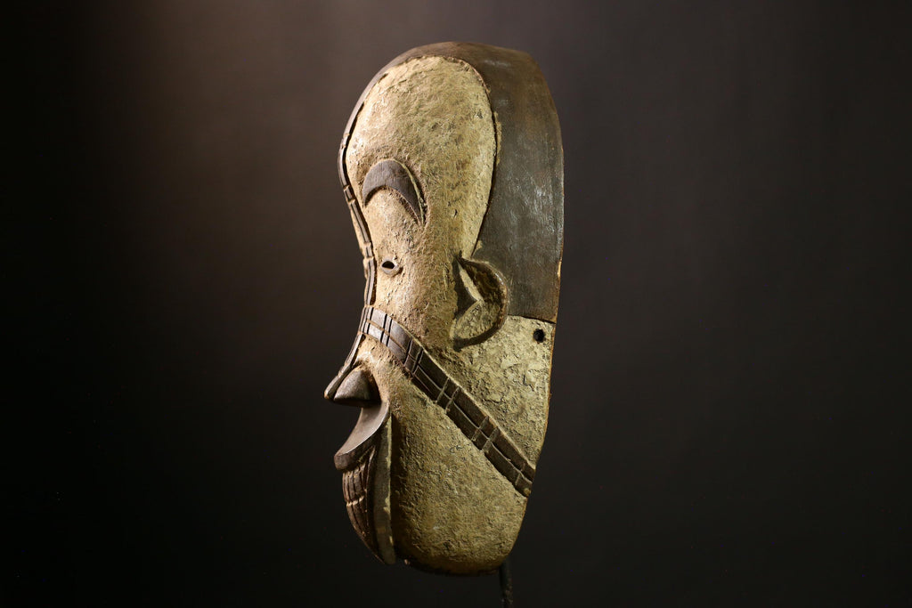 African BEGA mask Hand Carved Wood Tribal Wall Hanging Decor Art Piece -2752