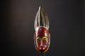 African Mask Baule: Hand-Carved Wooden Tribal Face Wall Hanging, Unique African Art Piece, Rustic Decor for Home and Collectibles-G3896