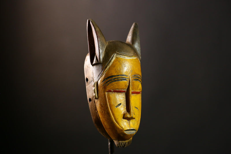antique wall african mask Traditional vintage art tribal one piece Home Décor African mask hand carved wooden wall decor tribe guro -8591
