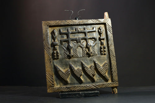 African Antique Granary Door Mali Art Rustic Wall Decor Cultural Heritage Home Accent Unique Decorative Piece - G3892