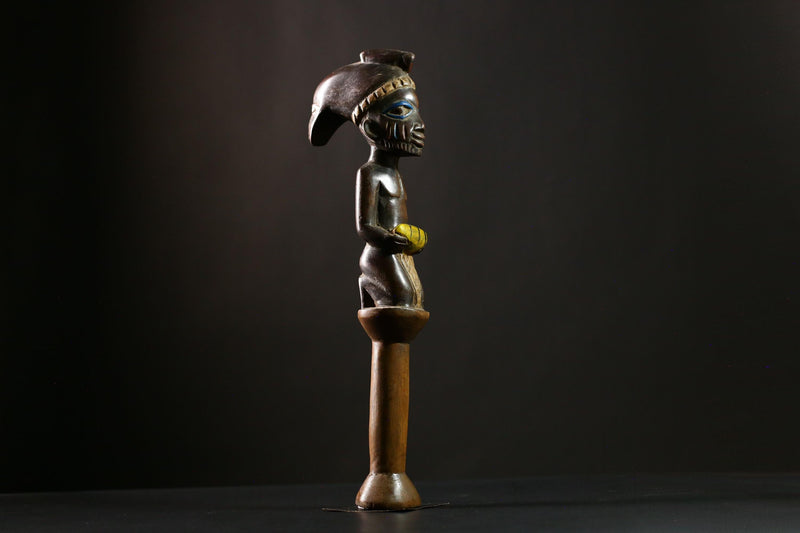 African Shango Yoruba Figur Decorative Art Scepter Sculpture, Nigerian Tribal Art, Unique Collectible, Home Decor, Ethnic Art Decor-G4131