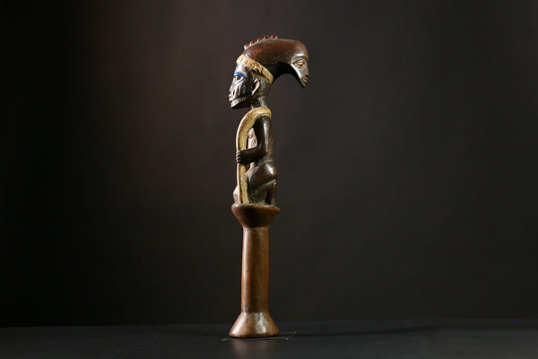 African Shango Yoruba Figur Decorative Art Scepter Sculpture, Nigerian Tribal Art, Unique Collectible, Home Decor, Ethnic Art Decor-G4131