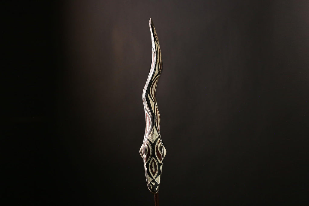 African Bwa Serpent Bobo Mask Unique Tribal Ceremonial Wall Décor, Handcrafted Art from Burkina Faso for Collectibles and Home Decor-G4126