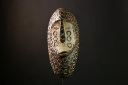 African Bwami Mask - Handcrafted Wooden Tribal Wall Art Sculpture | Unique Congo Decor | Authentic Ethnic Collectible for Home-G3935