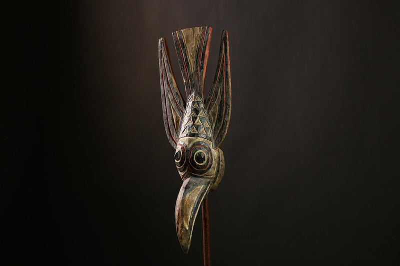 African Bobo Bird Masks Handmade Art Decor Tribal Mask from Burkina Faso-G4171