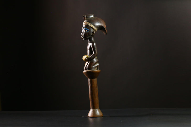 African Staff Handcrafted Wooden Decor Unique Art Piece from Africa-G4158