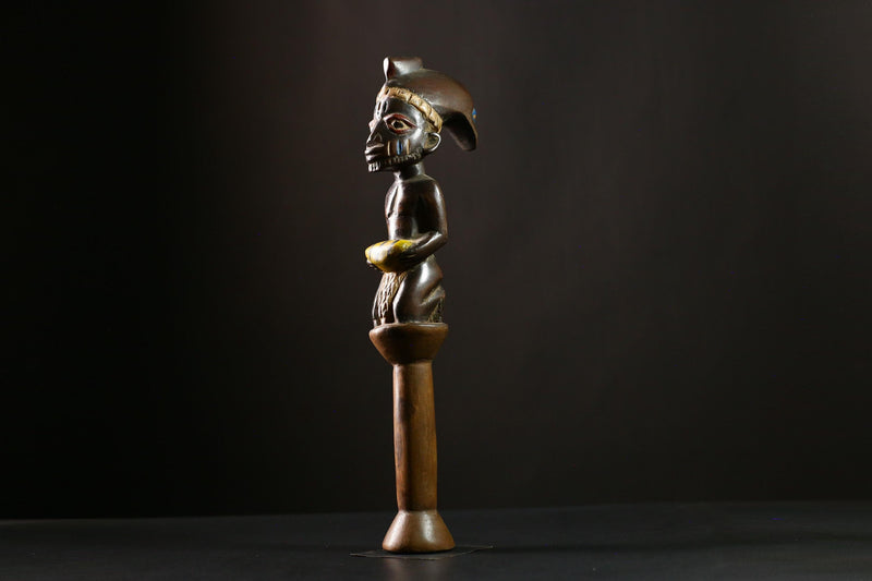 African Staff Handcrafted Wooden Decor Unique Art Piece from Africa-G4157