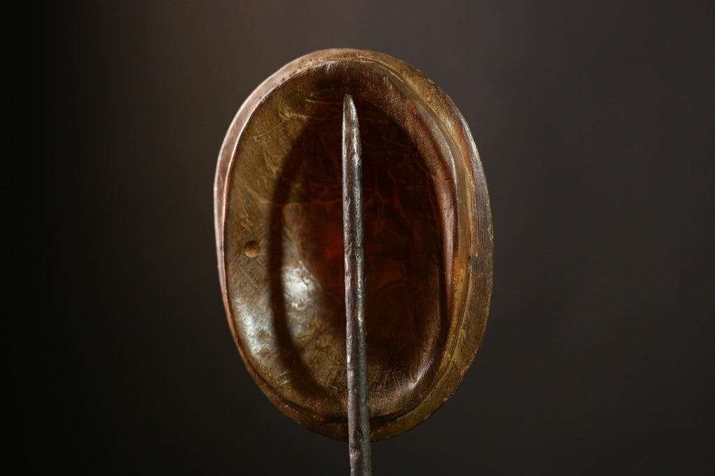 African Sun Mask Tribal Face Art Eket Nigeria Rare Vintage Collectible-8609