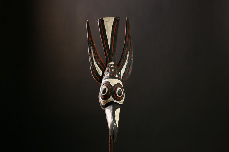 African Bobo Bird Mask - Vintage Tribal Wall Art Sculpture from Burkina Faso - Unique Home Decor and Authentic Art Object-G4177