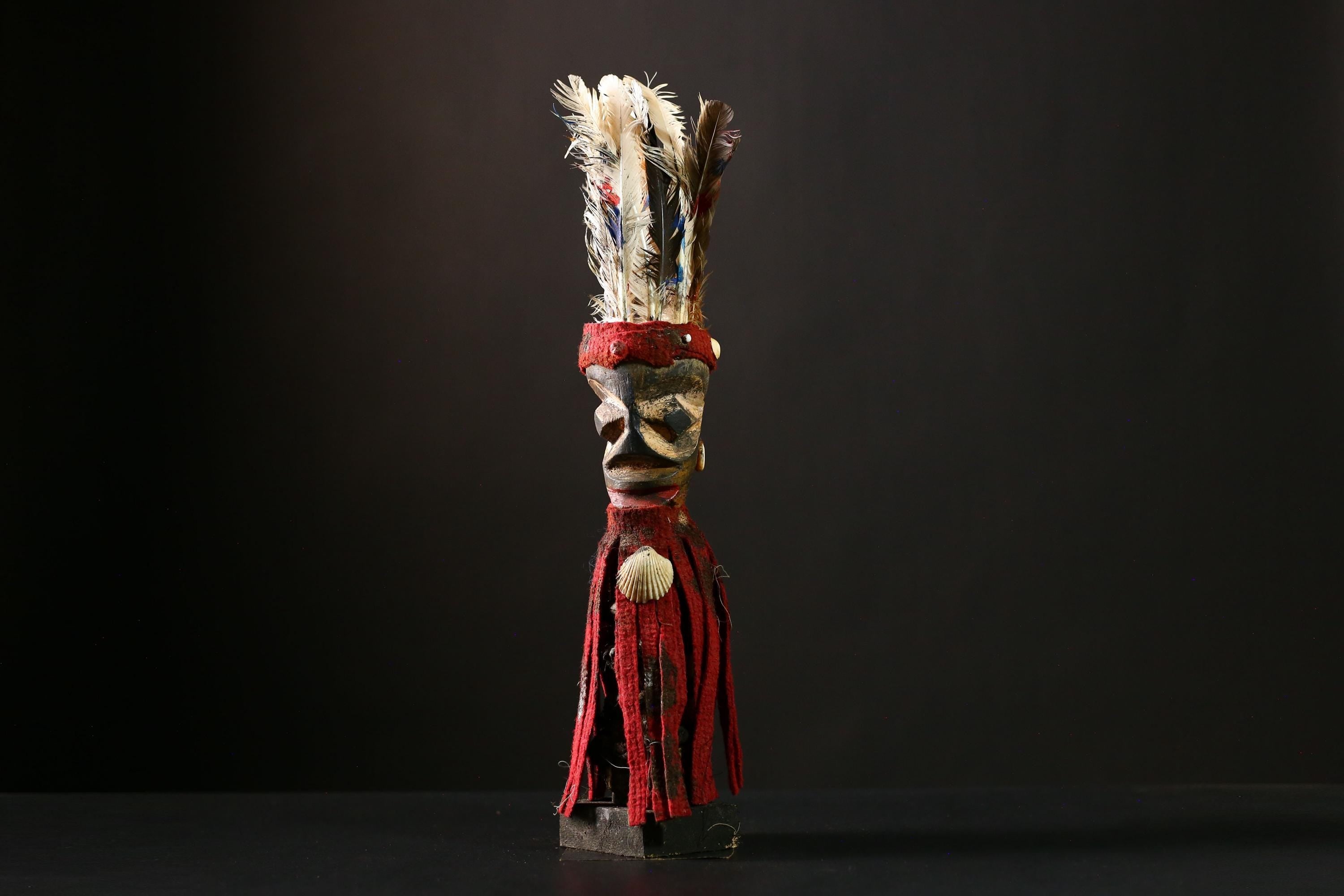 Africanisi Nkondi Statue - Voodoo Figure from Congo - Magic Ritual Artwork - Unique Tribal Art, Spiritual Decor for Collectors-G4193