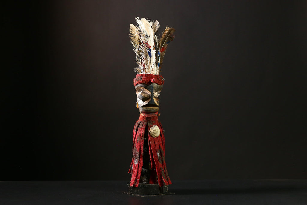Africanisi Nkondi Statue - Voodoo Figure from Congo - Magic Ritual Artwork - Unique Tribal Art, Spiritual Decor for Collectors-G4193