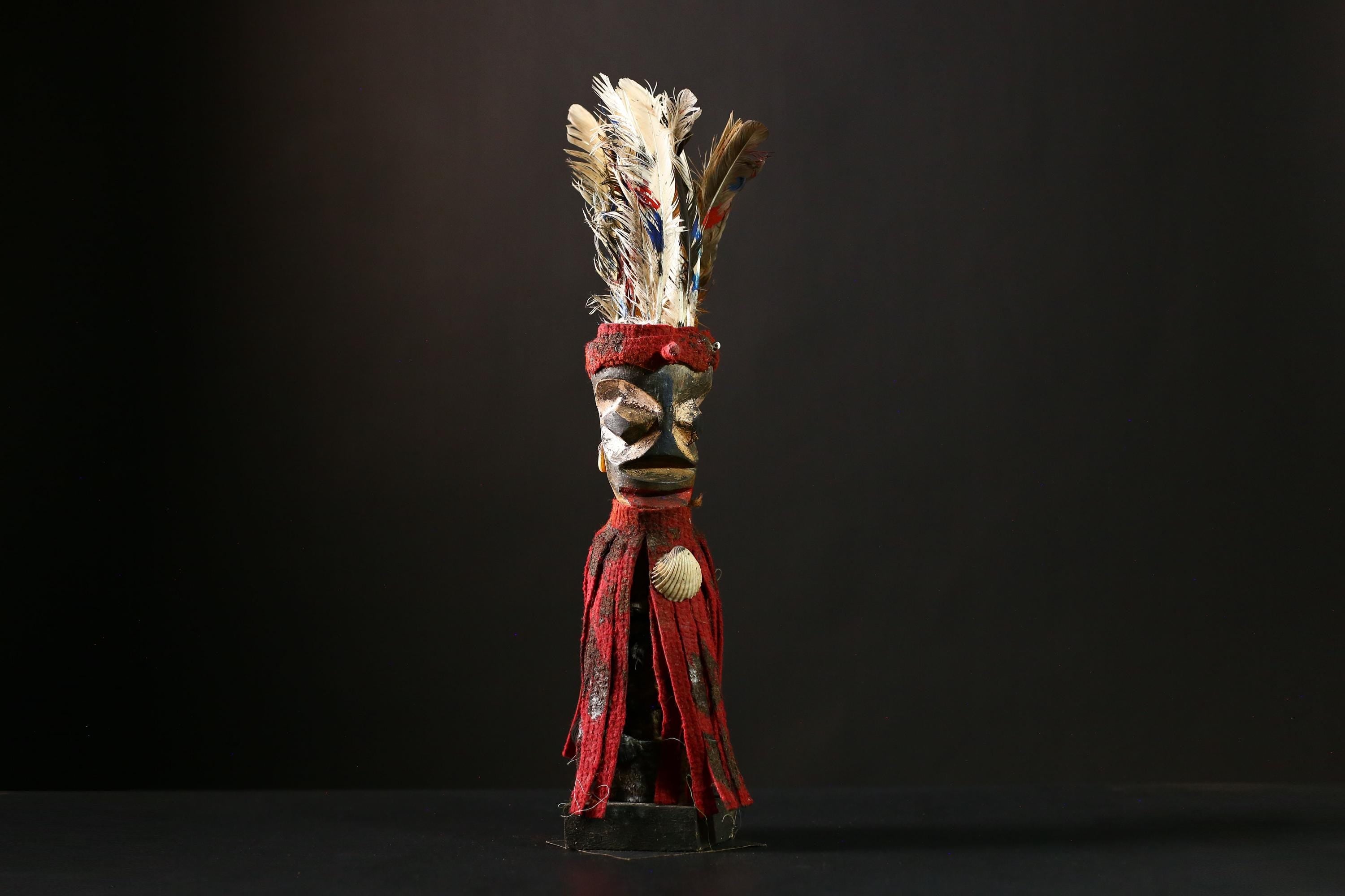 Africanisi Nkondi Statue - Voodoo Figure from Congo - Magic Ritual Artwork - Unique Tribal Art, Spiritual Decor for Collectors-G4193