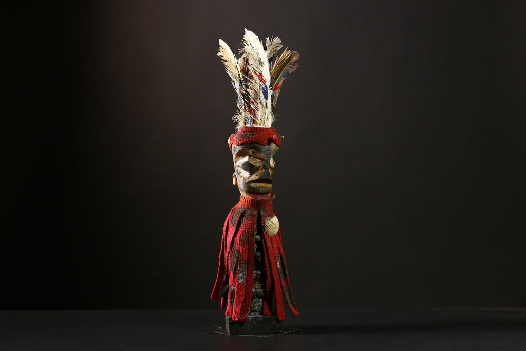 Africanisi Nkondi Statue - Voodoo Figure from Congo - Magic Ritual Artwork - Unique Tribal Art, Spiritual Decor for Collectors-G4193