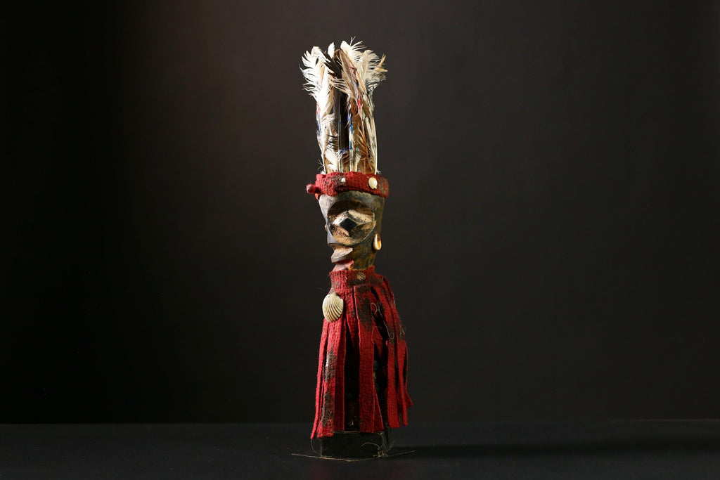Africanisi Nkondi Statue - Voodoo Figure from Congo - Magic Ritual Artwork - Unique Tribal Art, Spiritual Decor for Collectors-G4193
