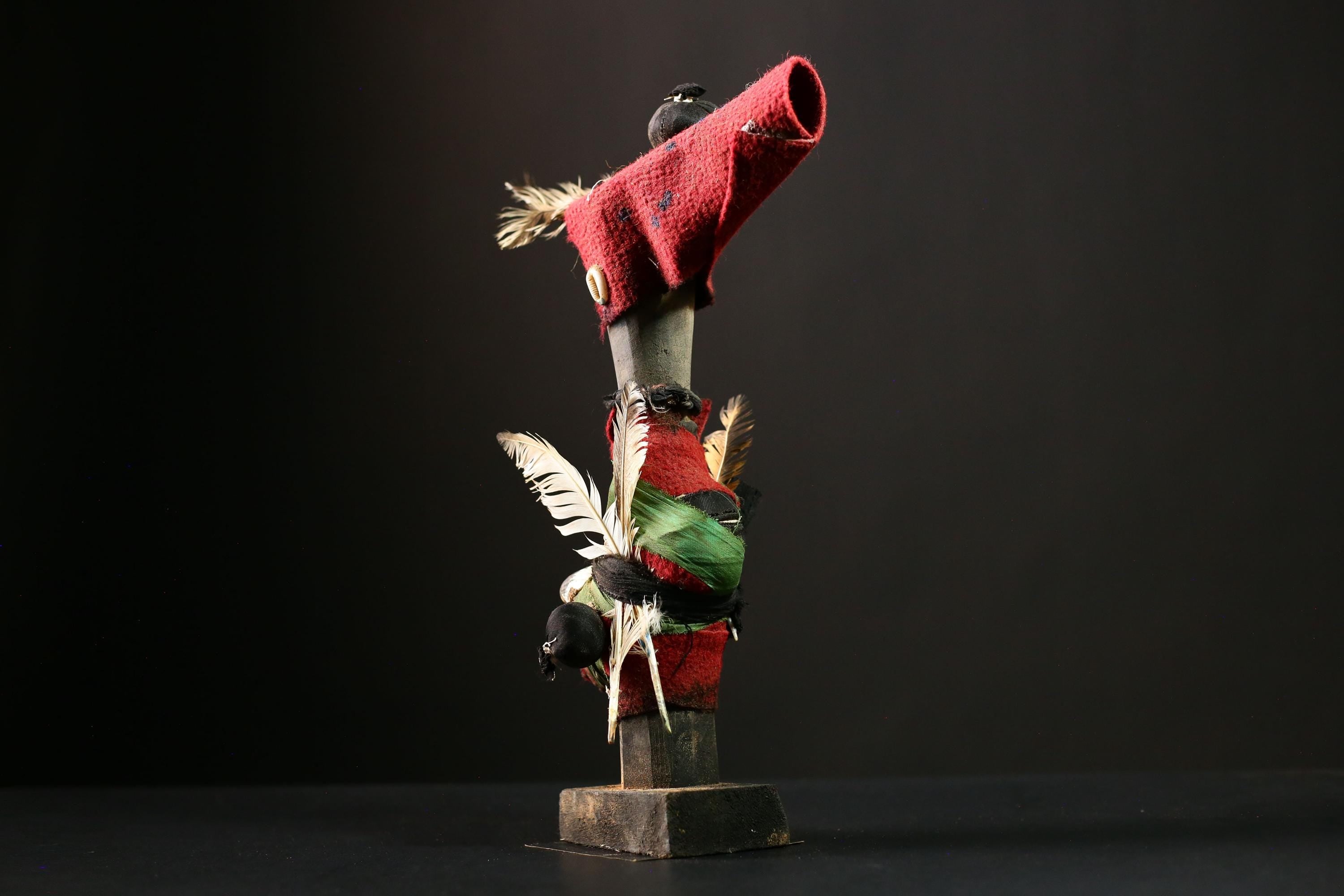 African Voodoo Nkisi Nkondi Statue Tribal Fetish Congo Magic Ritual Figure-G4190