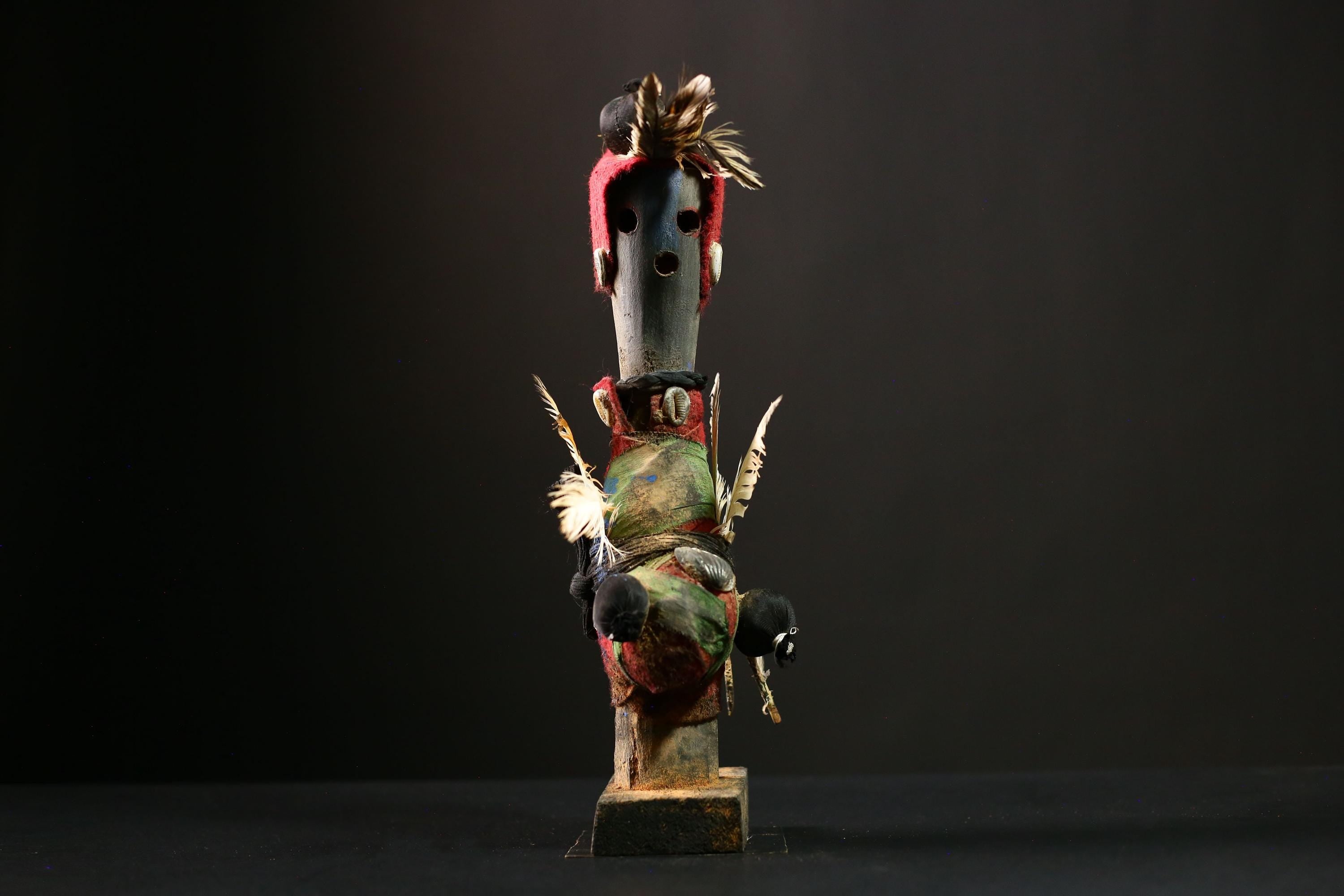 African Voodoo Nkisi Nkondi Statue Tribal Fetish Congo Magic Ritual Figure-G4190