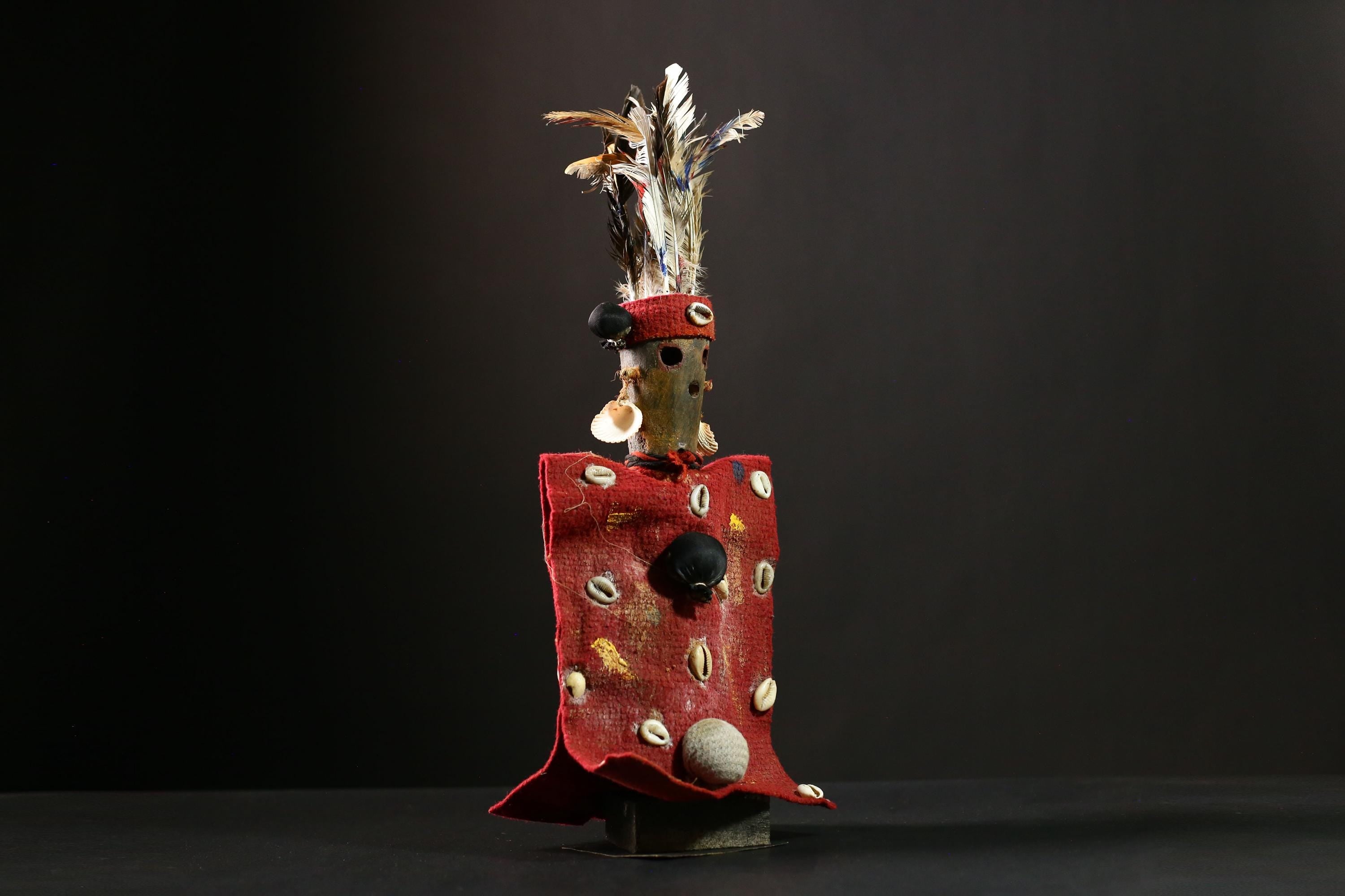 African Voodoo Nkisi Nkondi Statue Vintage Collectible Doll Piece Statue -G4186