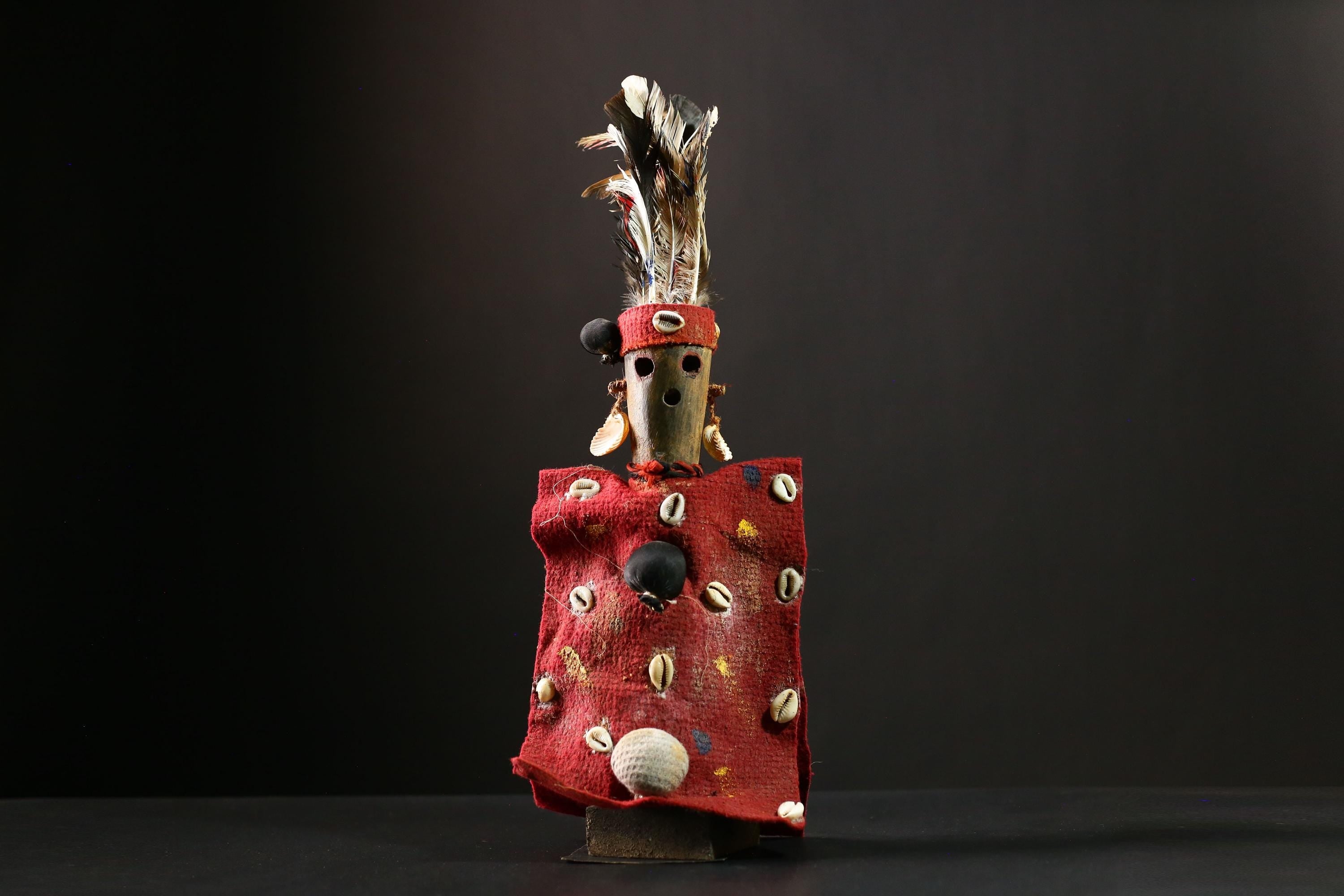 African Voodoo Nkisi Nkondi Statue Vintage Collectible Doll Piece Statue -G4186