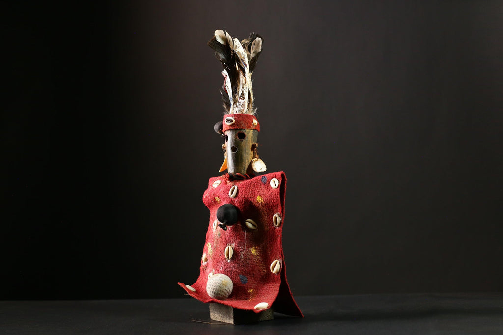 African Voodoo Nkisi Nkondi Statue Vintage Collectible Doll Piece Statue -G4186