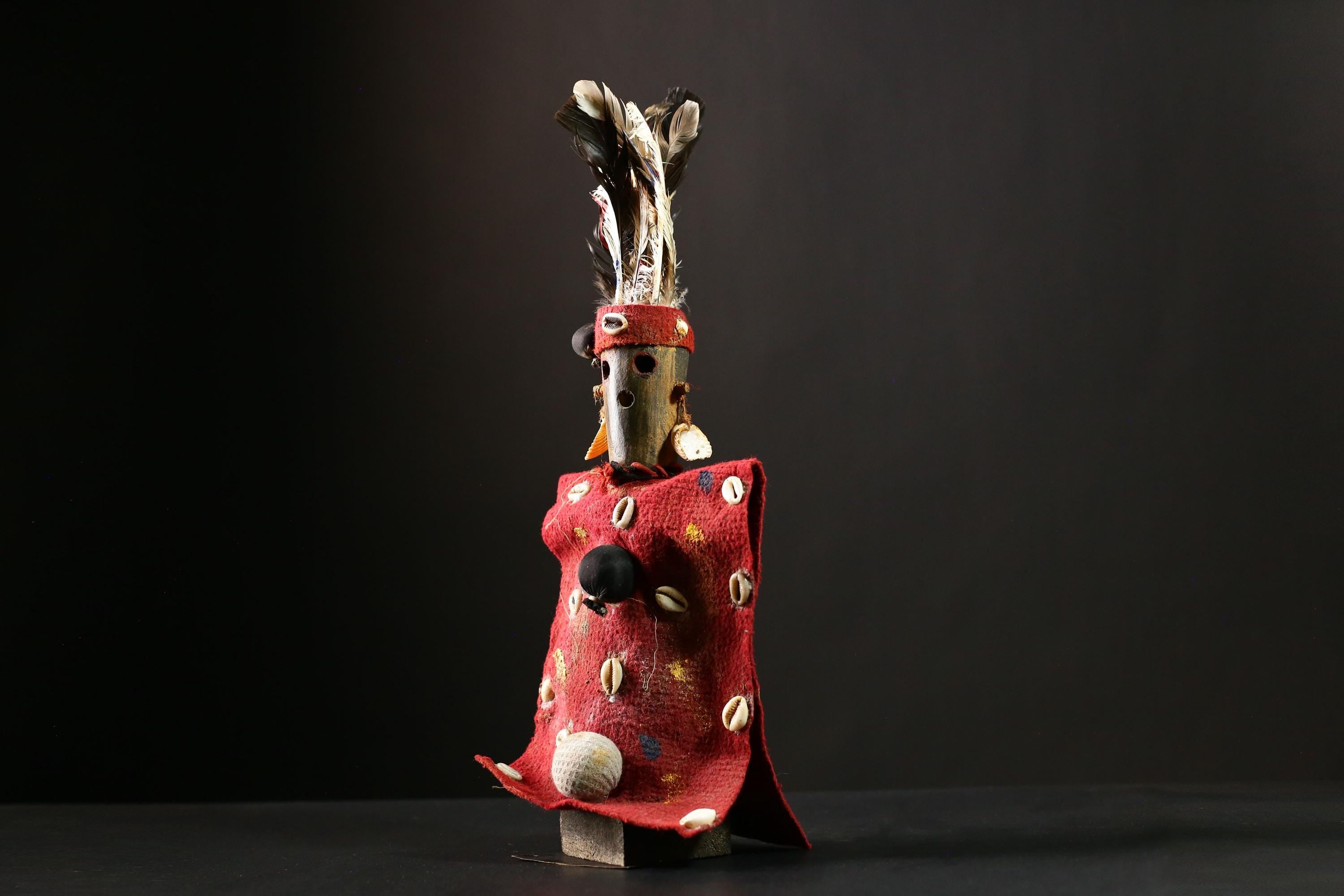 African Voodoo Nkisi Nkondi Statue Vintage Collectible Doll Piece Statue -G4186