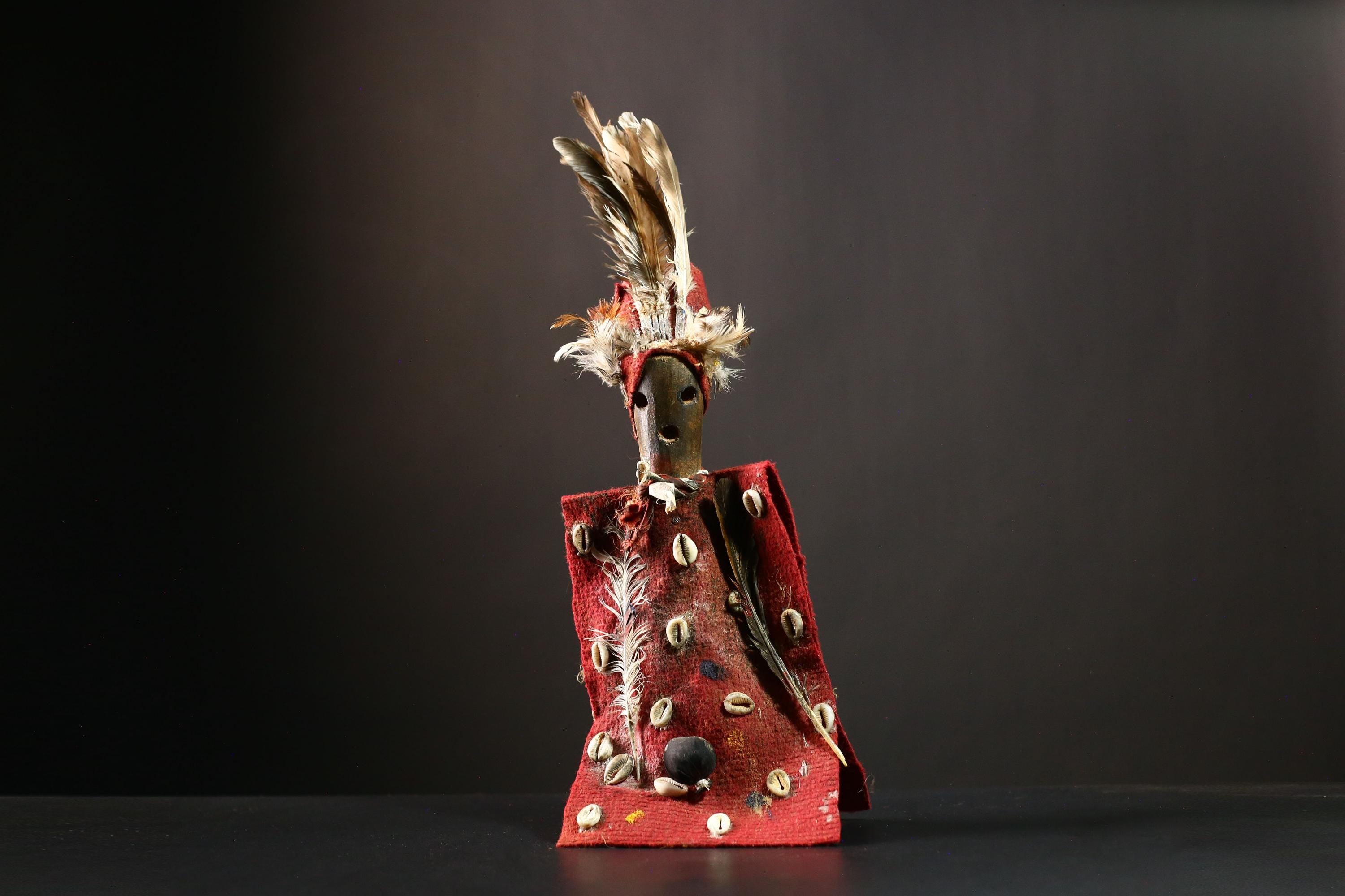 African Nkisi Nkondi Statue African Tribal Fetish Figure Kongo Collectible-G4215