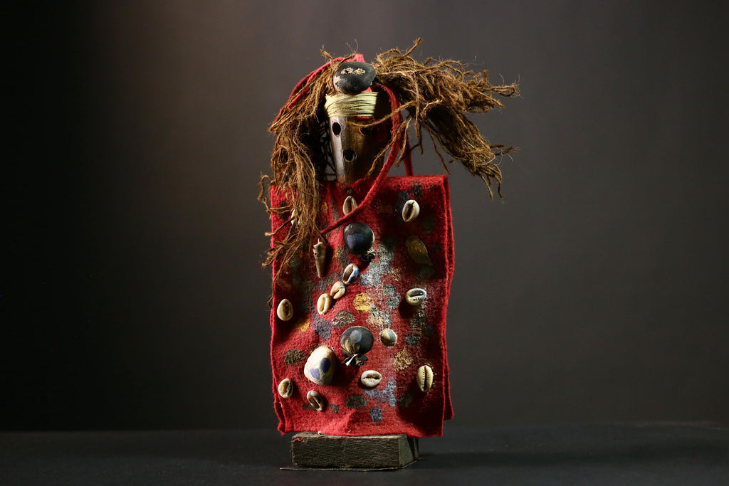African Nkondi Statue Voodoo Tribal Collectible Shaman Art Sculpture Decor-G4214