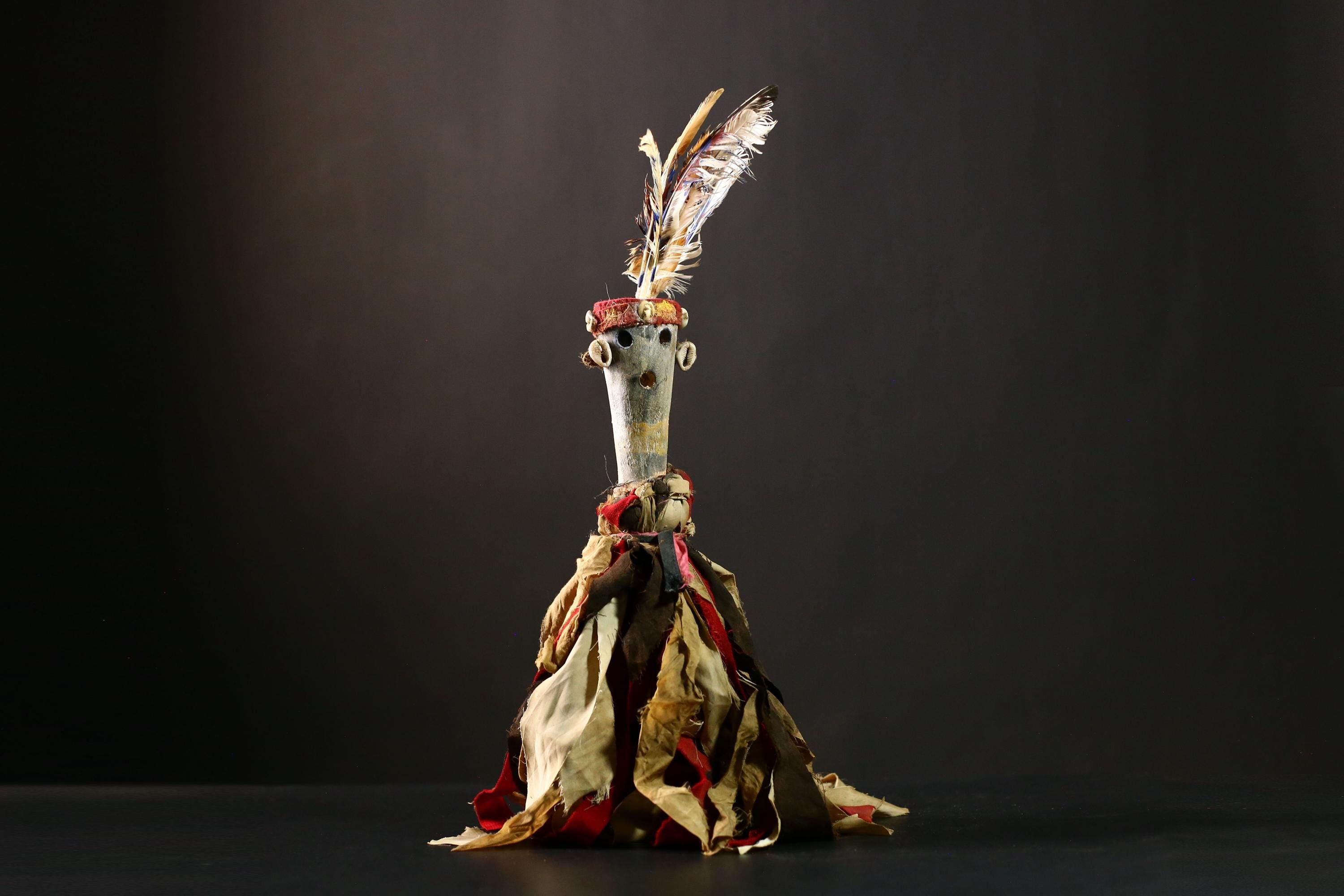African Nkondi Statue Vintage Collectible Tribal Voodoo Doll Art Decor-G4202