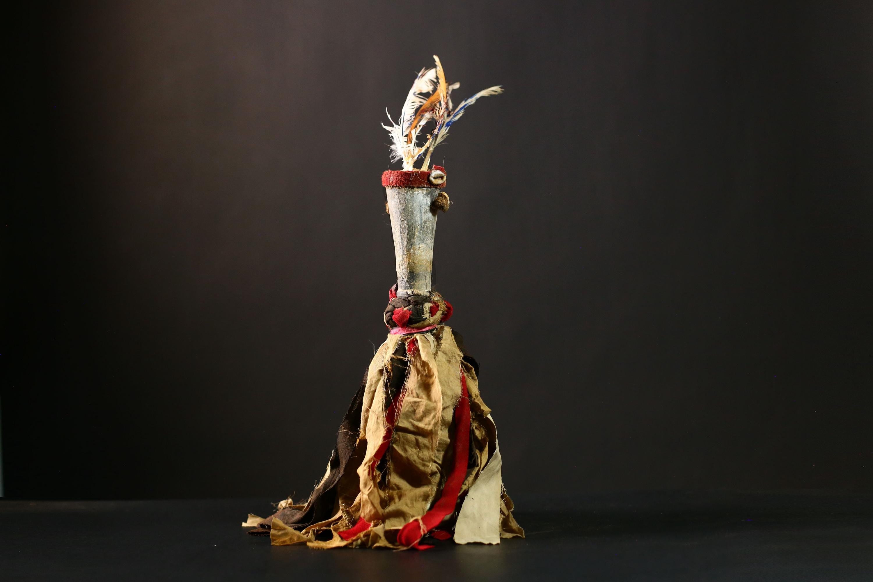 African Nkondi Statue Vintage Collectible Tribal Voodoo Doll Art Decor-G4202