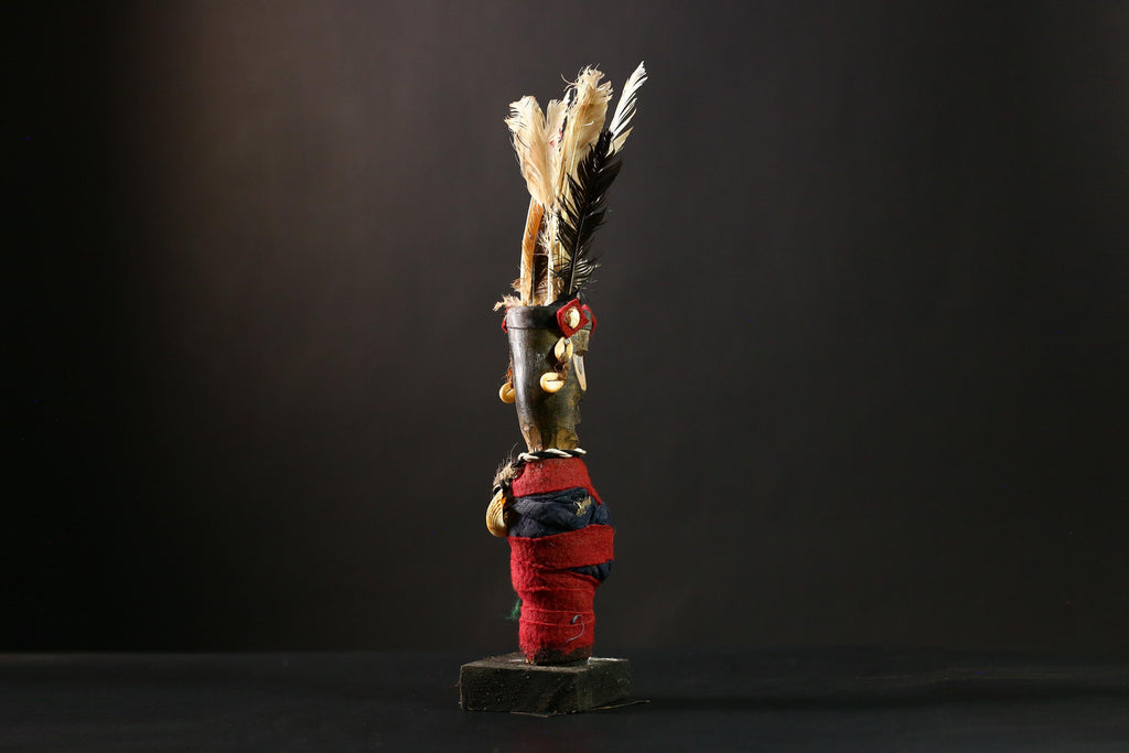 African Vintage Nkisi Nkondi Statue - African Collectible Voodoo Doll Art-G4201