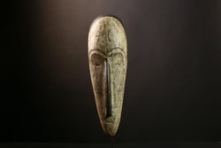 African Fang Mask | Authentic Tribal Wall Art Ngil Ceremonial Sculpture | Handcrafted Wooden Face Decor | Ethnic Collectible Art Piece-G3998